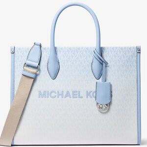 Michael Kors Small Shopper TZ Xbody Bag Light Sky Blue